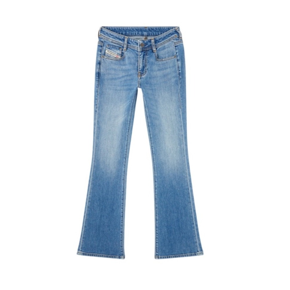 Diesel D-Ebbey Low Waist Bootcut Jeans Light Wash Blue W32 L27 (Hemmed)